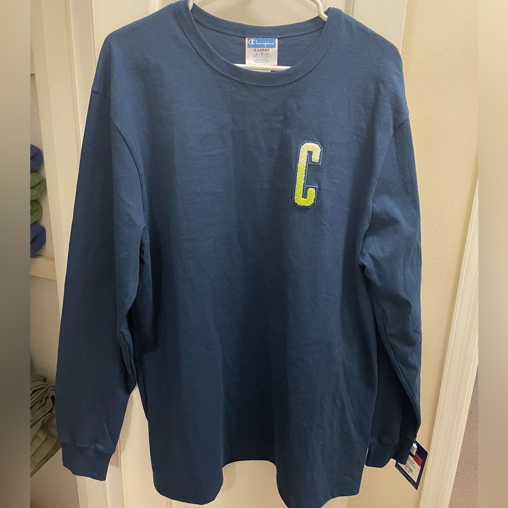Champion NWT C Patch Y2K Style Long Sleeve Shirt